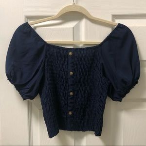 Off Should Scrunch Top